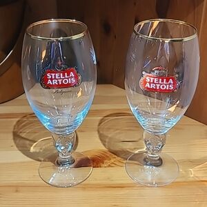 2 Stella Artois beer glasses. 50cl. New